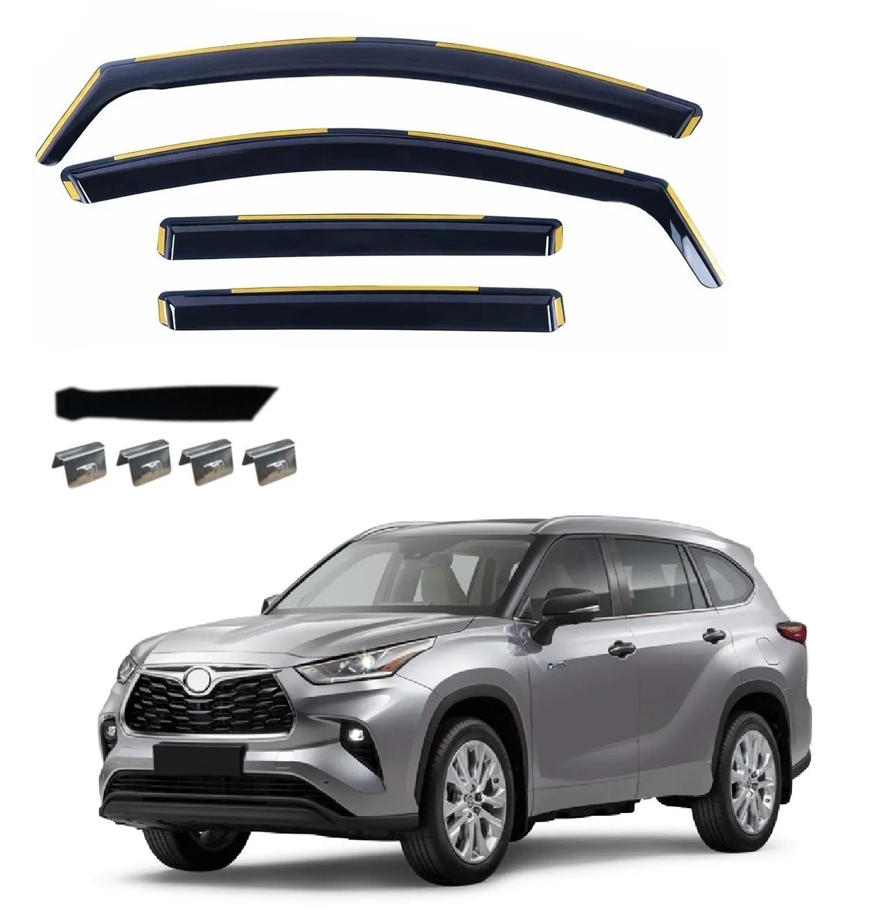 Комплект от 4бр. ветробрани за TOYOTA HIGHLANDER IV 5D 2020 г.+