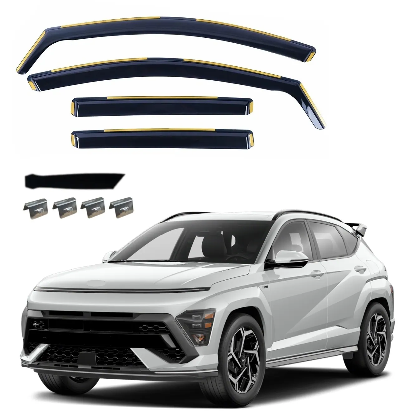 Комплект от 4бр. ветробрани за HYUNDAI KONA II 2023 г. +
