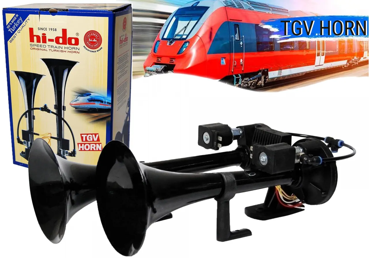 Тромба клаксон TGV HI-DO с две мелодии за камион бус ван автомобил - 12V 135db