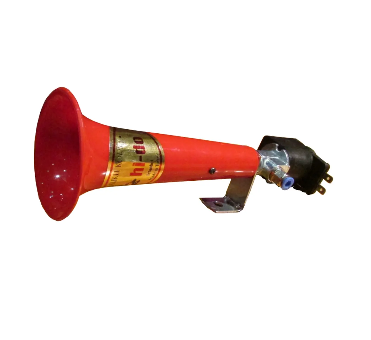 Тромба клаксон единична кръгла Turkish Wolf Whistle Турски Вълк 120dB 24V за камион бус автобус тир тежкотоварни машини и др.