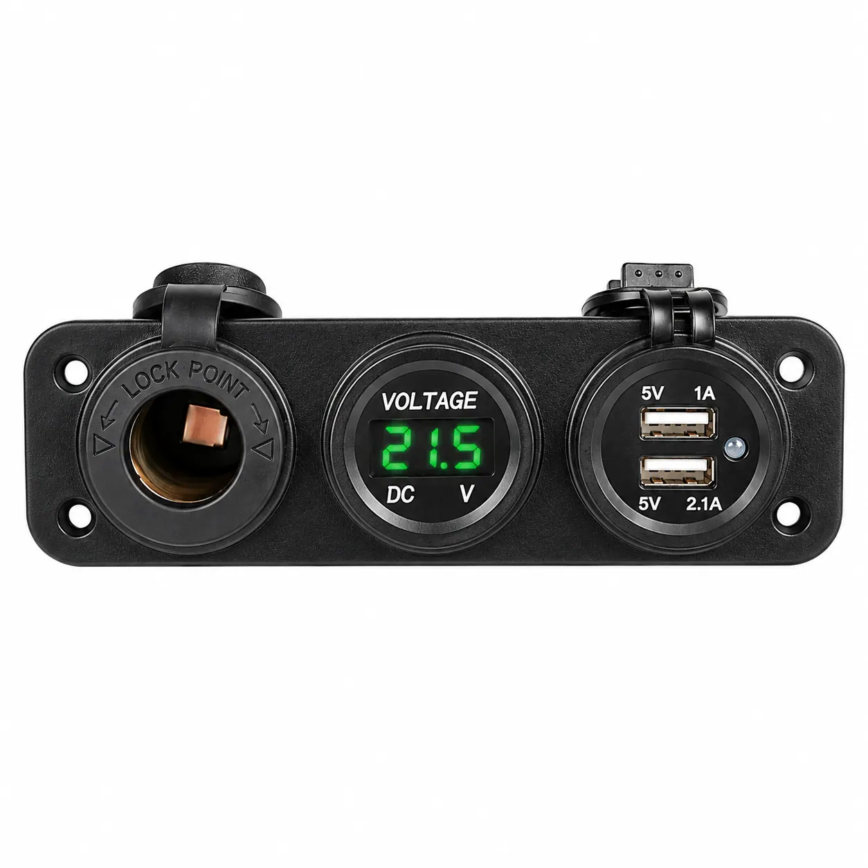 Волтметър с 2 USB порта и гнездо - 1632