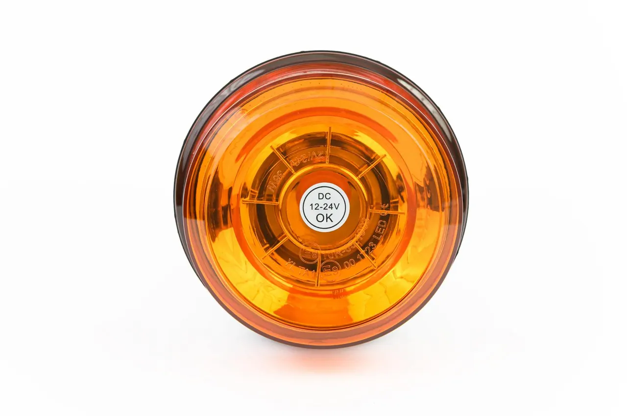 LED Лед Диодна Аварийна Сигнална Лампа Маяк Буркан 12/24V , Блиц, Slim, E-Mark, 12 SMD