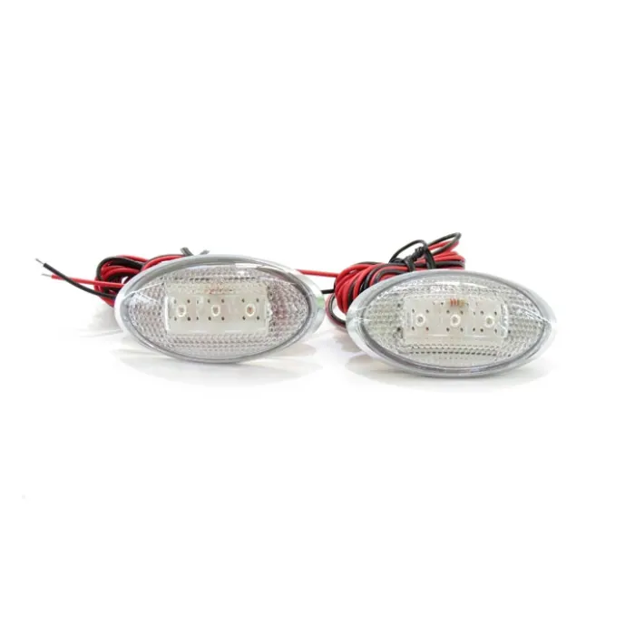 Тунинг LED странични мигачи за Peugeot 206, 206CC 1998-2007 с хром основа