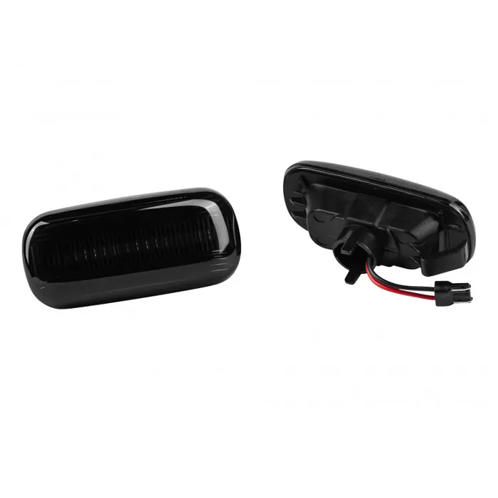 Комплект динамични LED странични мигачи за Audi A3 2006-2013, A4 2002-2008, A6 2002-2005, A8 2004-2009, TT 2007-2011 с опушена основа, ляв + десен