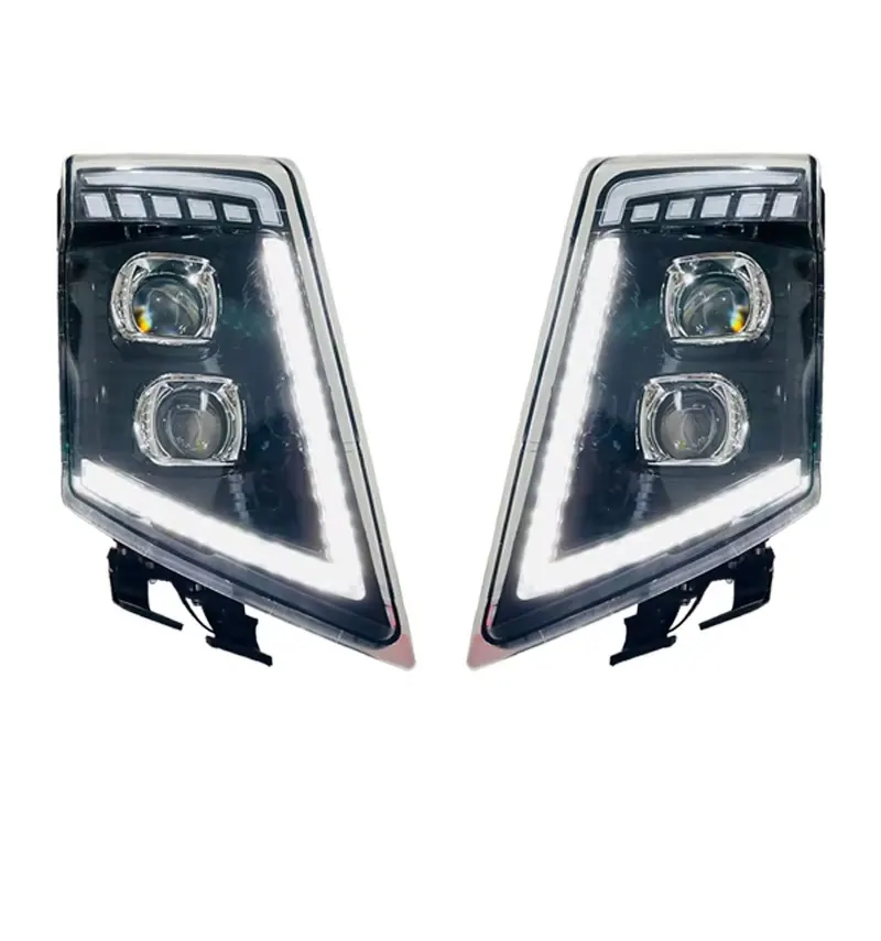 Комплект LED Фарове с DRL дневна светлина къси-дълги, мигач за камион Volvo FH13 FH16 FM460 FH500 - 24V